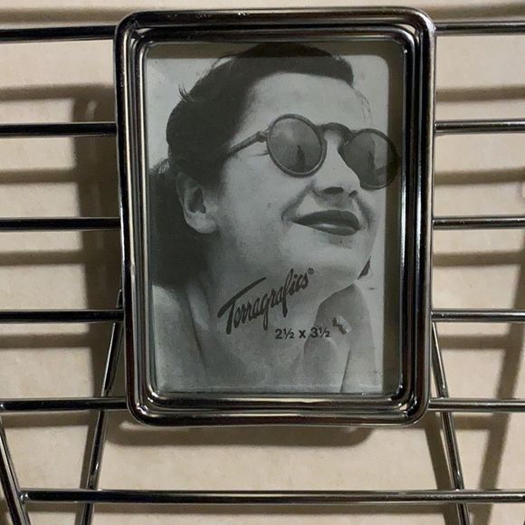 Terragrafics Silver Retro Diner Style Picture Frame NWOT - Picture 3 of 6